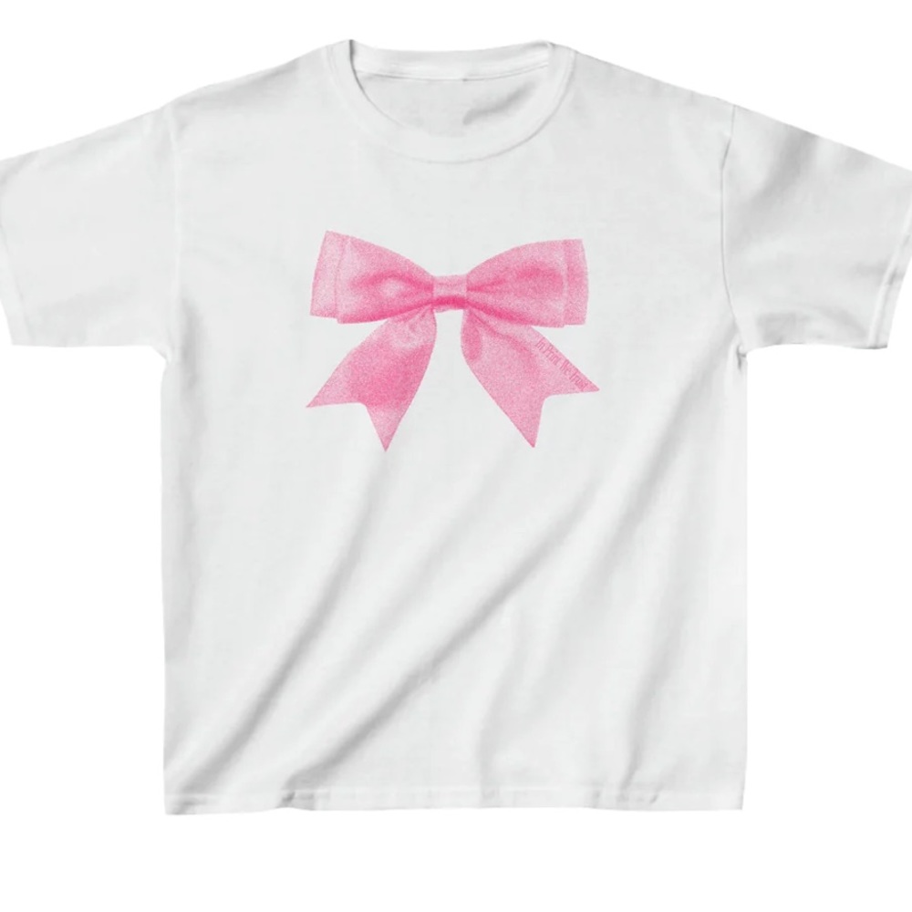In Print We Trust ‘put a bow on it’ baby tee